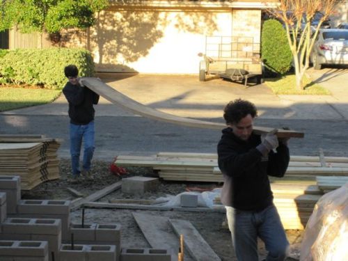 Adam and Sean moving board